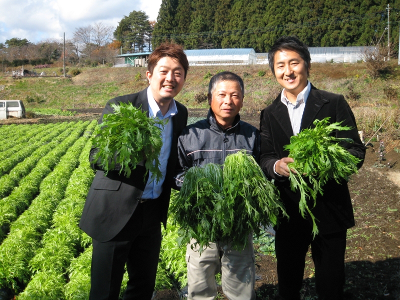 東京で食品事業を手掛ける北爪社長をくらぶち草の会に招くぐんまブランド野菜の販路拡大に一役