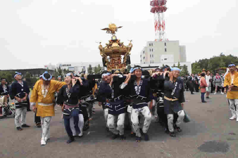 高崎まつりの神輿に右京会メンバーとして出陣。